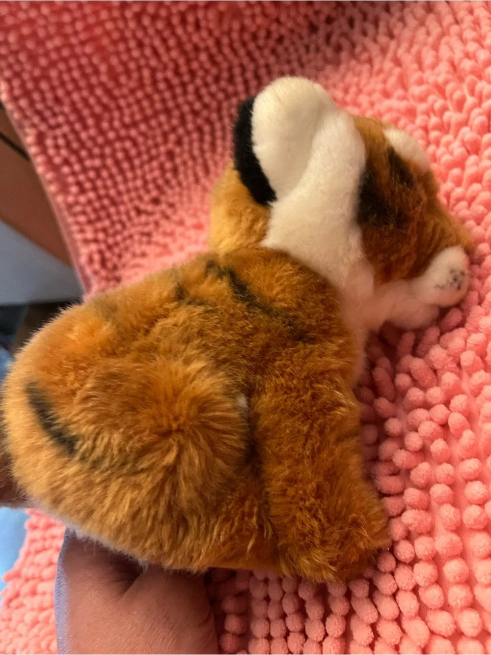 Plush Tiger Stuffed Animal - Brown and White Small Pet Toy